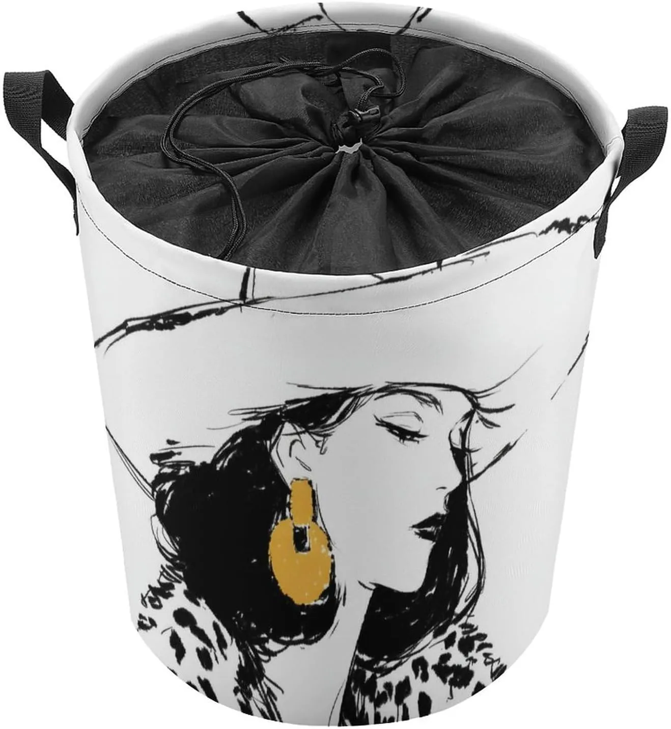 Laundry Hampers, Large Drawstring Laundry Bag, Removable Laundry Bags, Collapsible Storage Bin with Handles for Home Organization, Kids Room, Nursery Vertebrate