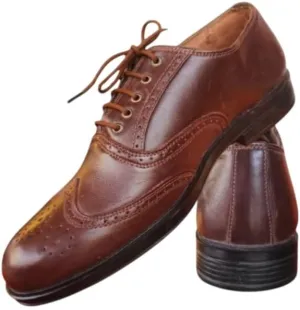 LEMBACO Men's Classic Modern Lace-up Patent Dress Business Wedding Shoes Leather Formal Business Oxford Wingtip Shoes Black