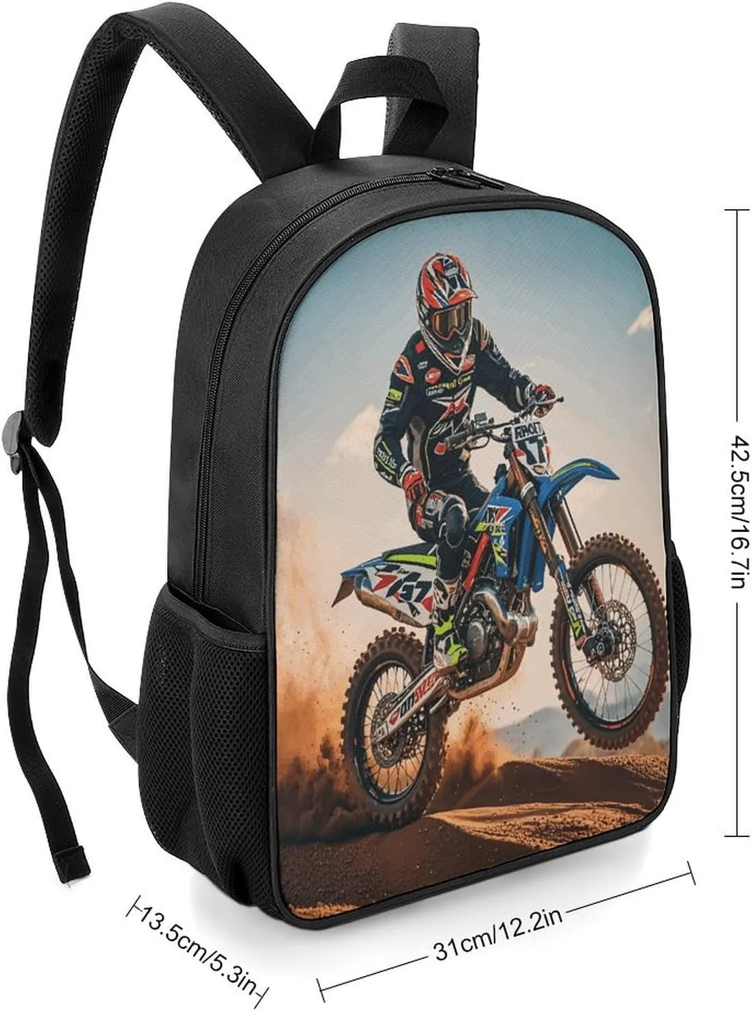 Lightweight Backpacks Cute Travel Bag Durable Sport Motorcycle Theme Printing Small Travel Backpack For Women & Men