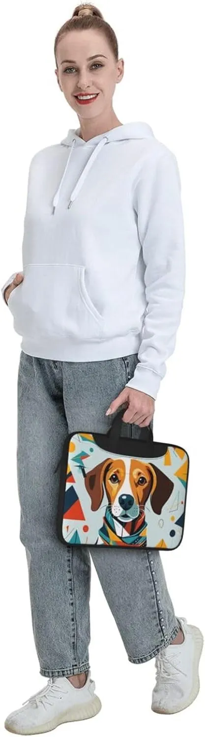 Loyal Dog Print Laptop Bag, 13-15.6 inch Work Tote Briefcase Messenger Bag Gifts for Men Women