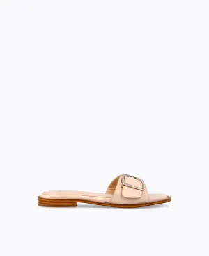 Lydia Flat Sandals - Beige