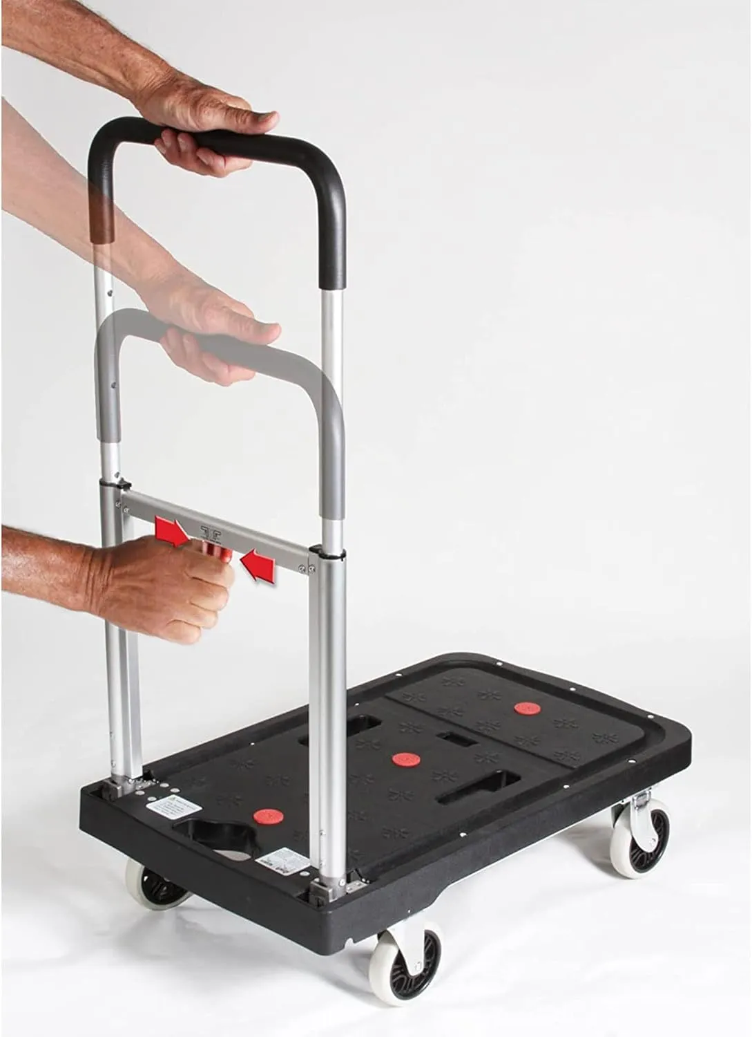 Magna Cart Foldable Dolly Cart, Platform Hand Truck with Wheels, 300 Lbs