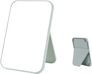 Makeup Mirror Household Makeup Mirror Desktop Foldable Standing High-Definition Makeup Mirror Portable Square Makeup Mirror Beauty Mirror(Blue,Small)