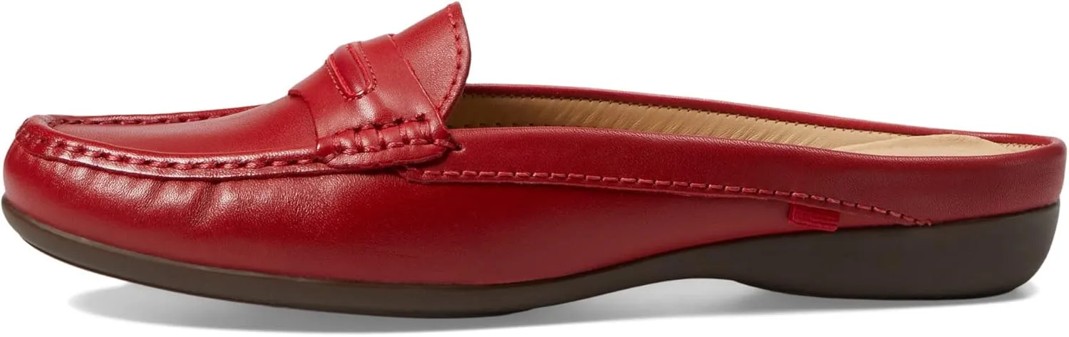 Marc Joseph New York Women's Leather Made in Brazil Luxury Mule Slide with Penny Detail