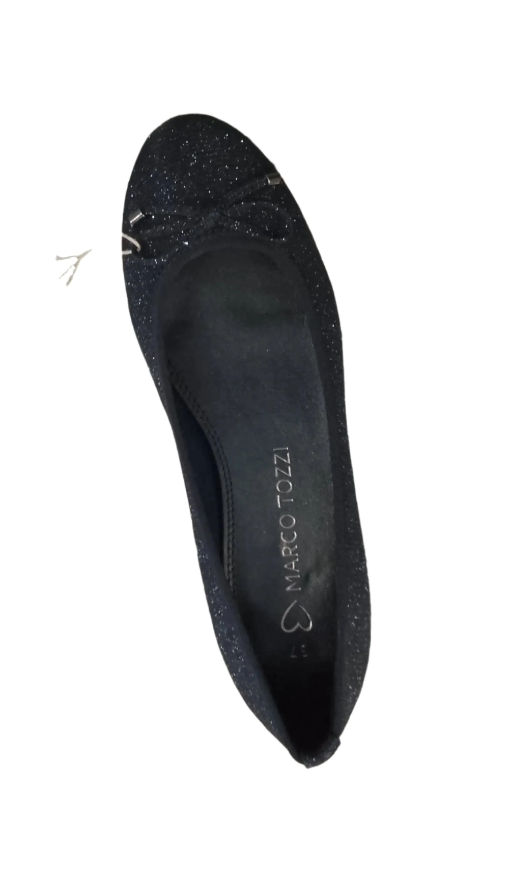 Marco Tozzi Navy Sparkle Ballerina Pump
