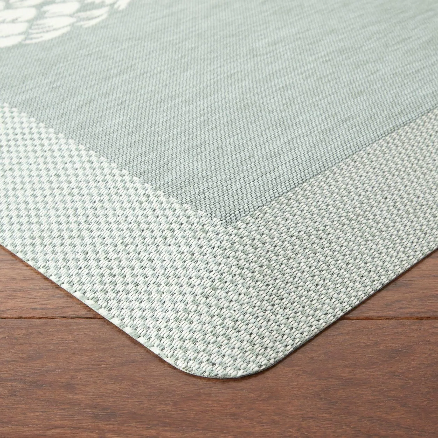 Martha Stewart Aloha Modern Pineapple Anti-Fatigue Air-Infused Kitchen Mat, Mint Green, 19.6"x32"