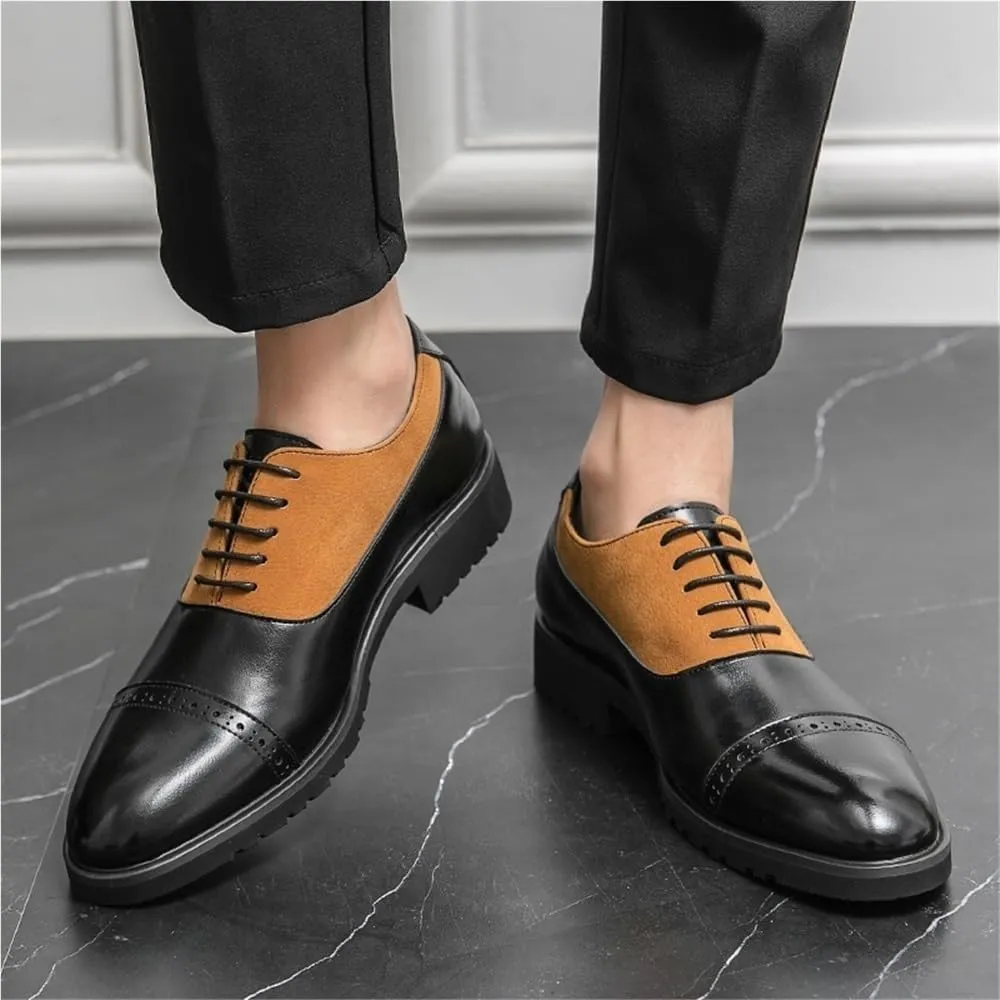 Men Classic Brogue Oxford Dress Shoes British Style Lace Up Business Casual Leather Formal