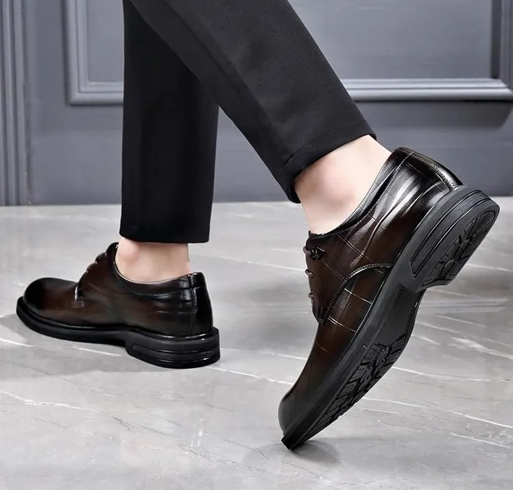 Men's Brogue Oxfords Shoes Mens Classic Lace-up Formal Leather Dress Shoes