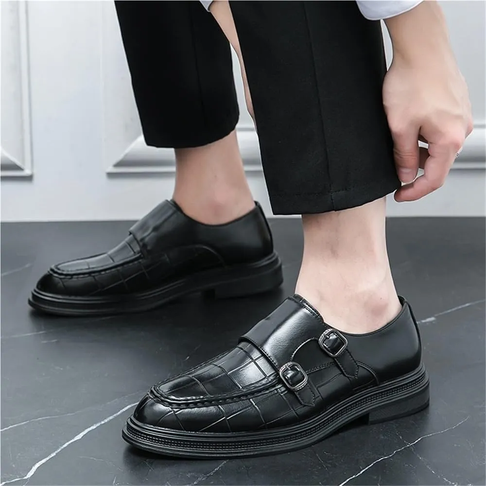 Mens Buckle Dress Shoes Business Formal Oxford British Groom Wedding Work Spring Autumn Comfortable
