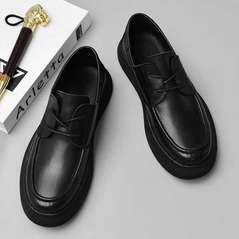 Men's Classic Lace Up Low Top Leather Dress Shoes Gentleman Wedding Business Work Office Outdoor Party Casual Shoes