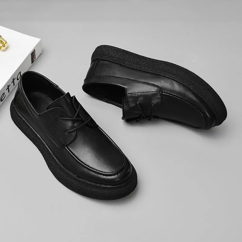 Men's Classic Lace Up Low Top Leather Dress Shoes Gentleman Wedding Business Work Office Outdoor Party Casual Shoes