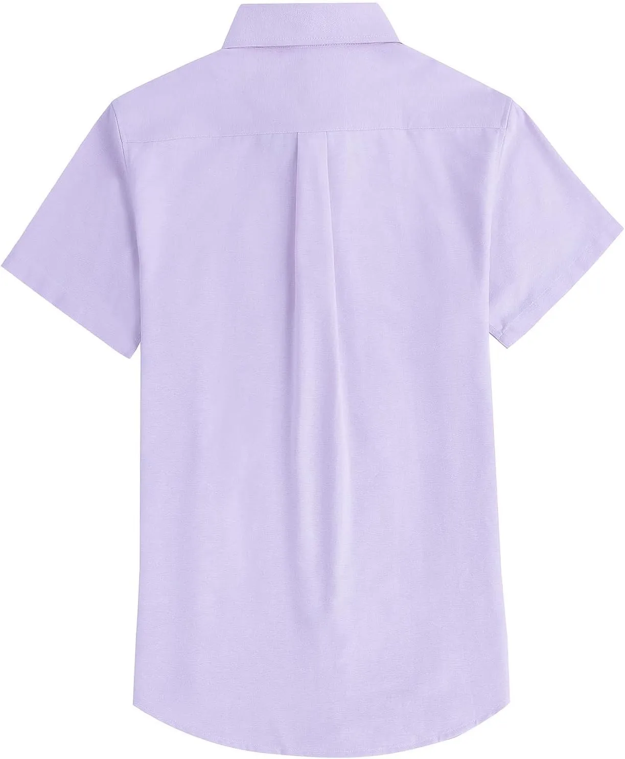 Men's Cotton Oxford Shirt Short Sleeve Button Down Business Casual with Chest Pocket for Gifts