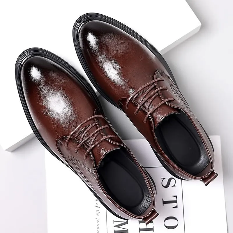 Men's Dress Shoes Slip On Pointed Toe Classic Formal Business Oxfords Shoes Casual Wedding Derby Shoe for Men