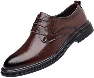 Men's Dress Shoes Slip On Pointed Toe Classic Formal Business Oxfords Shoes Casual Wedding Derby Shoe for Men