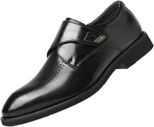 Men's Formal Dress Shoes Leather Oxford Brogue Wingtip Slip On Pointed Toe Wedding Business Shoes