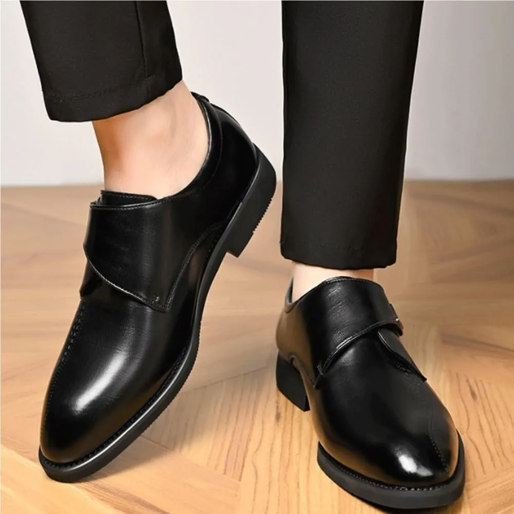 Men's Formal Dress Shoes Leather Oxford Brogue Wingtip Slip On Pointed Toe Wedding Business Shoes