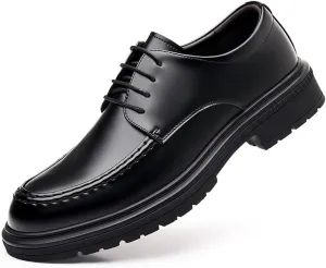 Men's Genuine Leather Platform Oxfords Shoes Fashion Classic Lace Up Dress Shoes Non Slip Casual Business Brogue