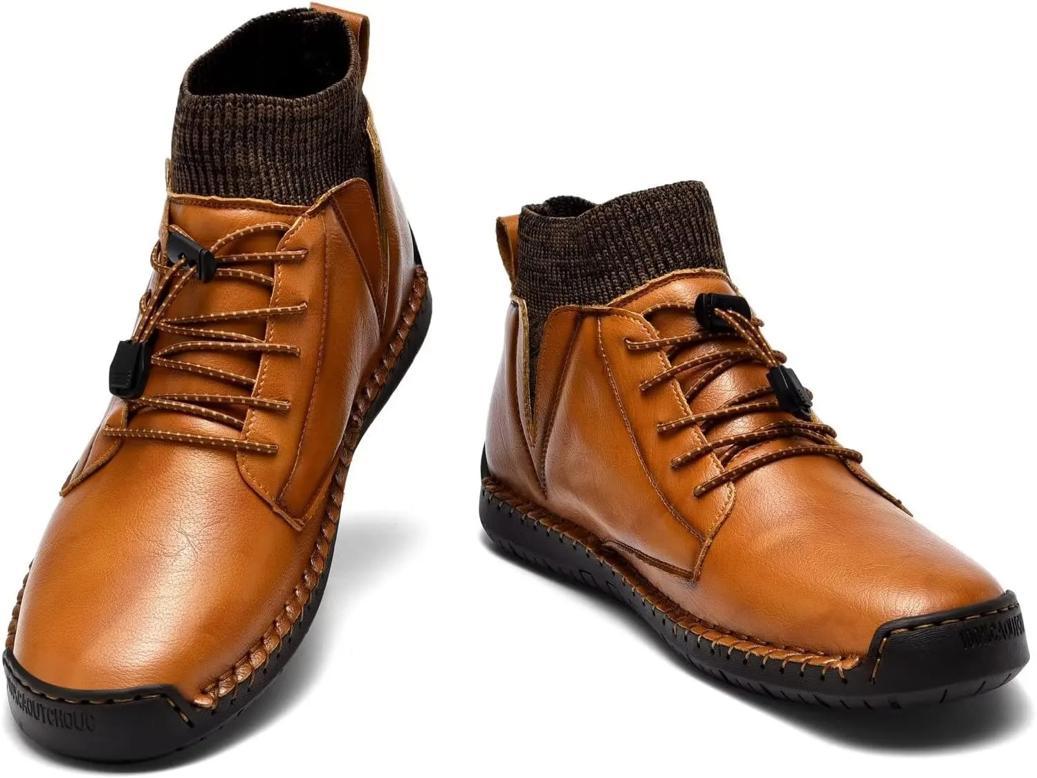Men's Leather Loafers Fashion Casual Slip On Penny Beck Driving Loafer Shoes Ankle Chukka Boots For Men【Includes Extra Insole】