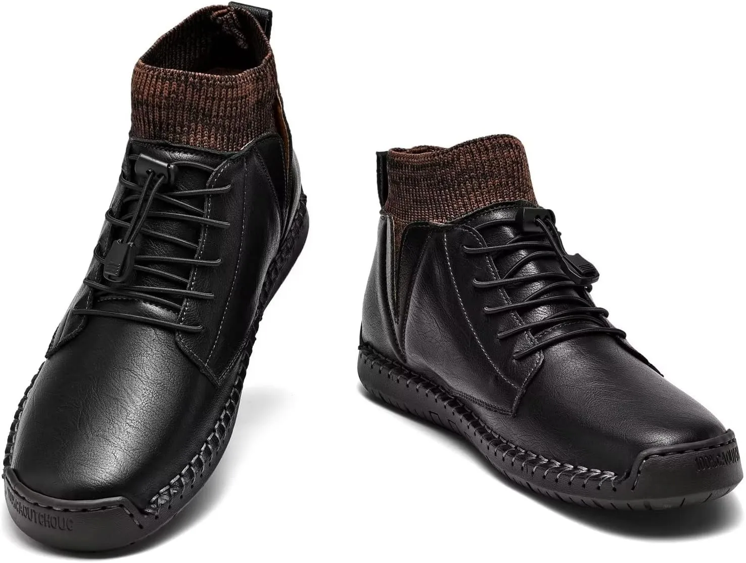Men's Leather Loafers Fashion Casual Slip On Penny Beck Driving Loafer Shoes Ankle Chukka Boots For Men【Includes Extra Insole】