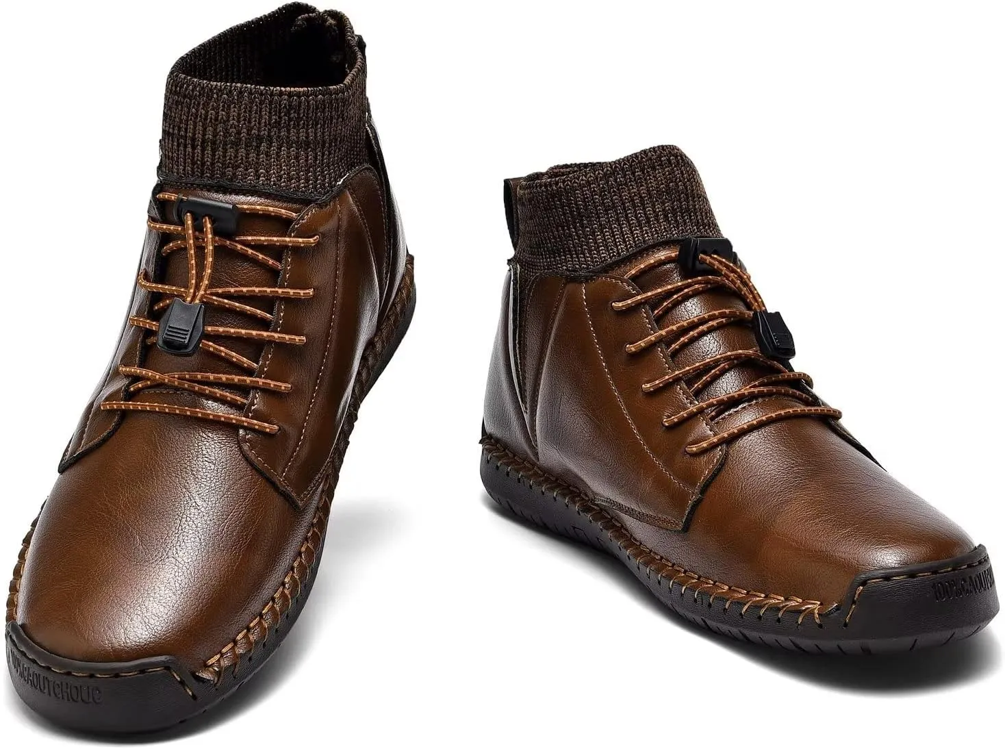 Men's Leather Loafers Fashion Casual Slip On Penny Beck Driving Loafer Shoes Ankle Chukka Boots For Men【Includes Extra Insole】