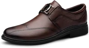 Men's Tuxedo Dress Shoes Casual Work Office Comfortable Mens Business Oxfords Shoes Platform Slip-On Leather Shoes