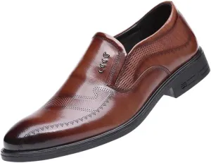 Men's Wingtip Dress Shoes Leather Formal Oxford Shoes Stylish Business Wedding Prom