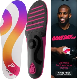 MOVE Game Day Pro- Ultimate Performance Sports Insoles for Basketball, Volleyball, Football, Tennis, Athletics, Baseball, Running, and Active Lifestyle. Extra Shock Absorption (M 4-4.5/WM 5.5-6)