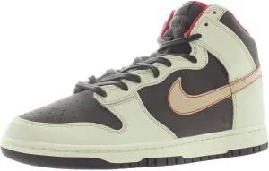 Nike Dunk High Men Shoes, Baroque Brown/Sesame/Coconut Milk/Mystic Red, Size 13