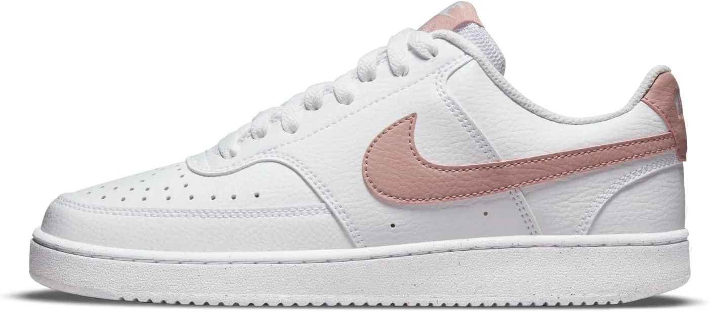 Nike Women's Court Vision Low Next Nature Shoes Sneaker, White/Pink Oxford, 11.5