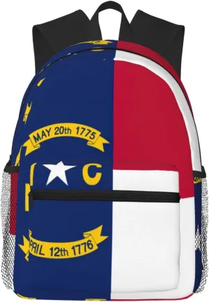 North Carolina state flag Backpack Large Sports Bag, Best for Basketball, Soccer, Volleyball, Swim, Gym, Travel