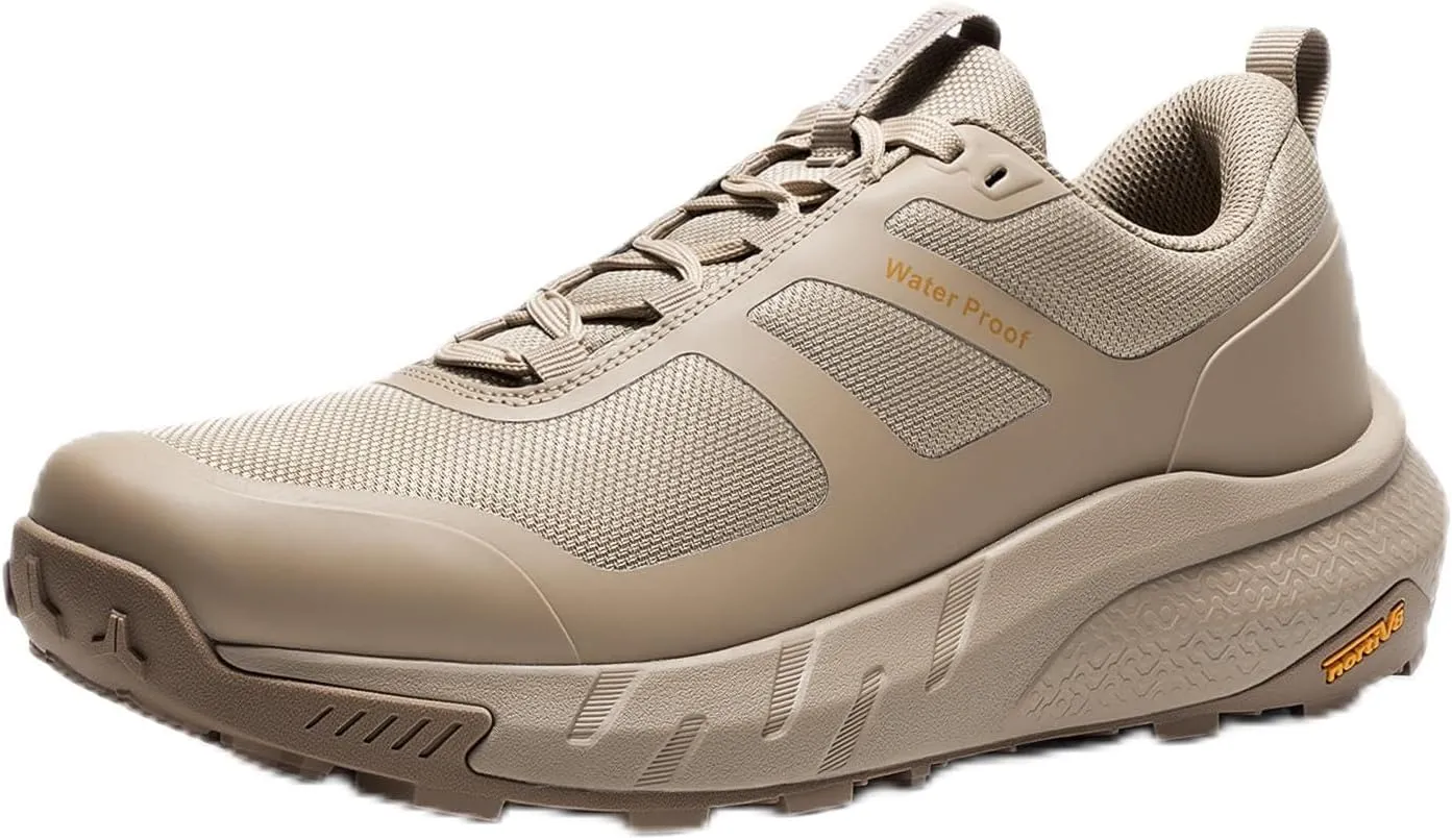 NORTIV 8 Men's Waterproof Hiking Shoes Lightweight Trekking Walking Fashion Sneakers with Arch Support for Camping Tennis Outdoor Training StreamRunner