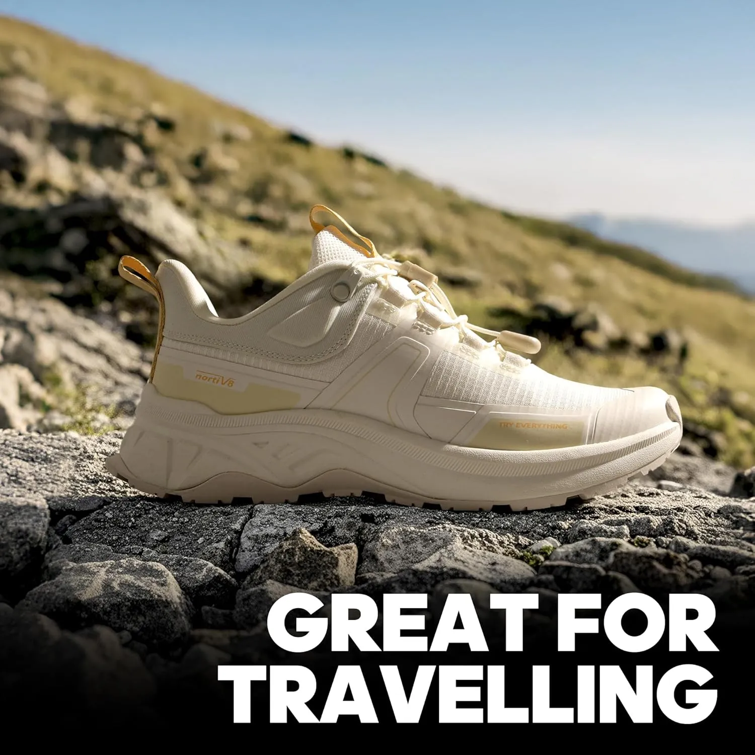 NORTIV 8 Women's Lightweight Hiking Shoes Quick Laces Outdoor Fashion Sneakers