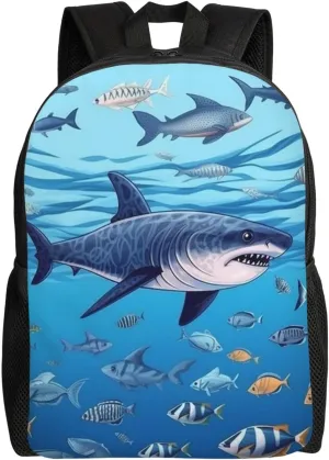 Ocean Sea Animal Fish Travel Laptop Backpack Waterproof Lightweight Cute Backpack For Women Men Casual Daypack