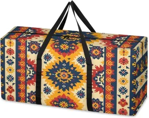 Oversized Moving Bags Aztec Vintage Ethnic Waterproof Storage Totes Large Storage Bags for Clothes Packing Bags for Moving Travel & Clothes Storage