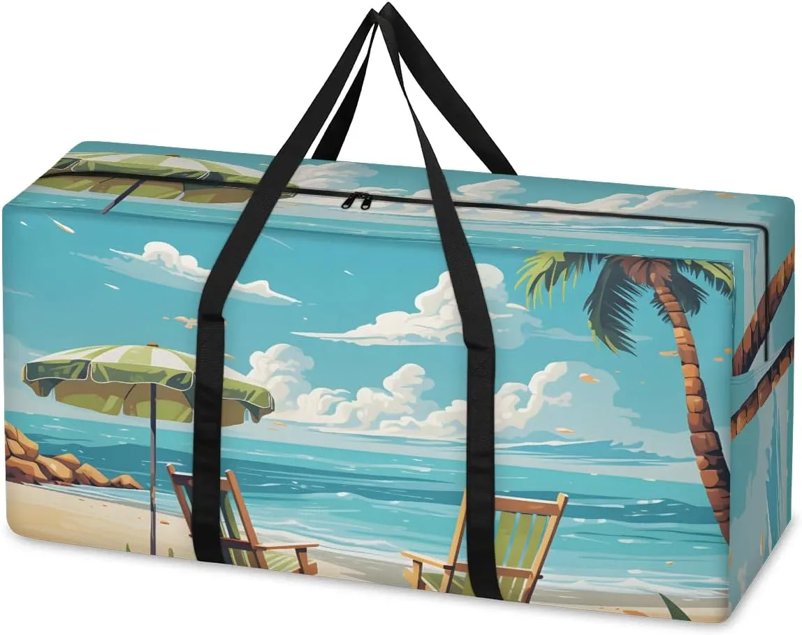 Oversized Moving Bags Beach Time Leisure Waterproof Storage Totes Large Storage Bags for Clothes Packing Bags for Moving Travel & Clothes Storage