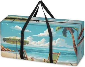 Oversized Moving Bags Beach Time Leisure Waterproof Storage Totes Large Storage Bags for Clothes Packing Bags for Moving Travel & Clothes Storage