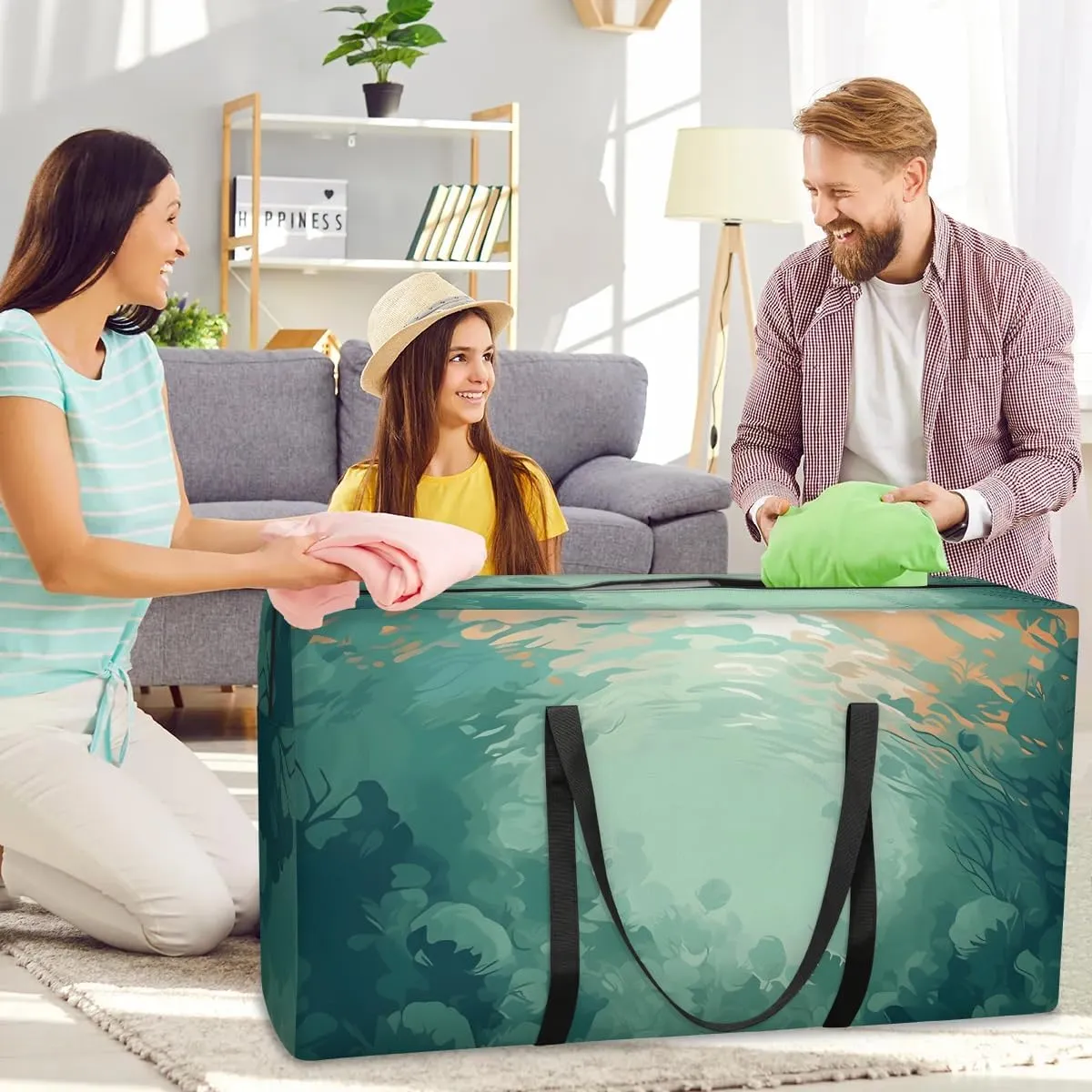 Oversized Moving Bags Deep Sea Ocean Waterproof Storage Totes Large Storage Bags for Clothes Packing Bags for Moving Travel & Clothes Storage