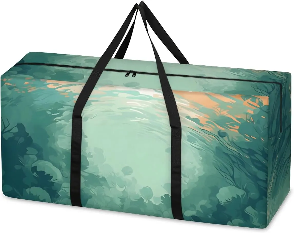 Oversized Moving Bags Deep Sea Ocean Waterproof Storage Totes Large Storage Bags for Clothes Packing Bags for Moving Travel & Clothes Storage