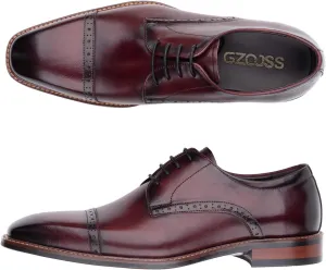 Premium Men's Genuine Leather Oxford Dress Shoes - Handcrafted Formal Business Lace-Up Shoes for Office & Professional Occasions