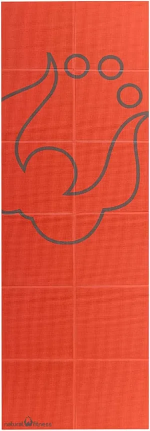 ROAM 72" Folding Yoga Mat with Non-Slip Traction and Carry Bag to Protect and Keep Compact, 13 x 12.5 x 2.5, Red Rock