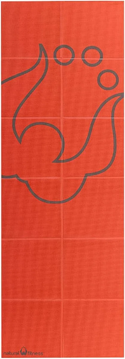 ROAM 72" Folding Yoga Mat with Non-Slip Traction and Carry Bag to Protect and Keep Compact, 13 x 12.5 x 2.5, Red Rock