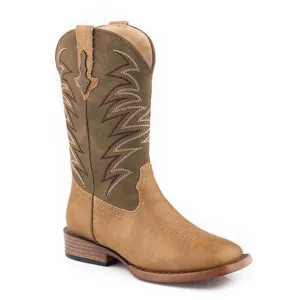 Roper Kids Clint Boots - Tan/Olive