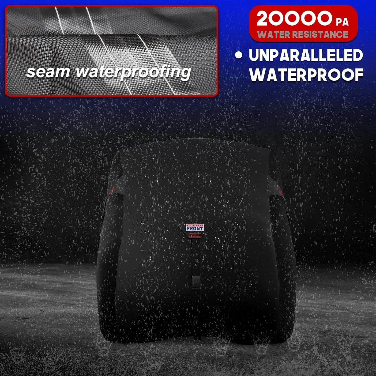 Rosefray UTV Cover, Waterproof 420D Heavy Duty Protection UTV Covers 2-3 Seater/4-6 Seater Compatible with Polaris Ranger RZR General PRO XP 4 Can-Am Maverick X3 Yamaha SxS XL Black/Gray