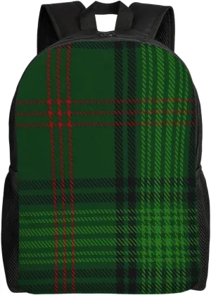 Ross Hunting #2 Clan Family Tartan Minimalist Laptop Backpack – Waterproof Business Travel Bag, Breathable Design, Modern Work & Leisure