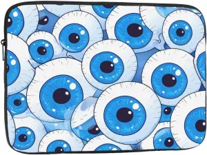 Rounded Eyeballs Prints Portable Laptop Sleeve Case 13 inch, Ideal for Men and Women's Business Travel, and Office Use