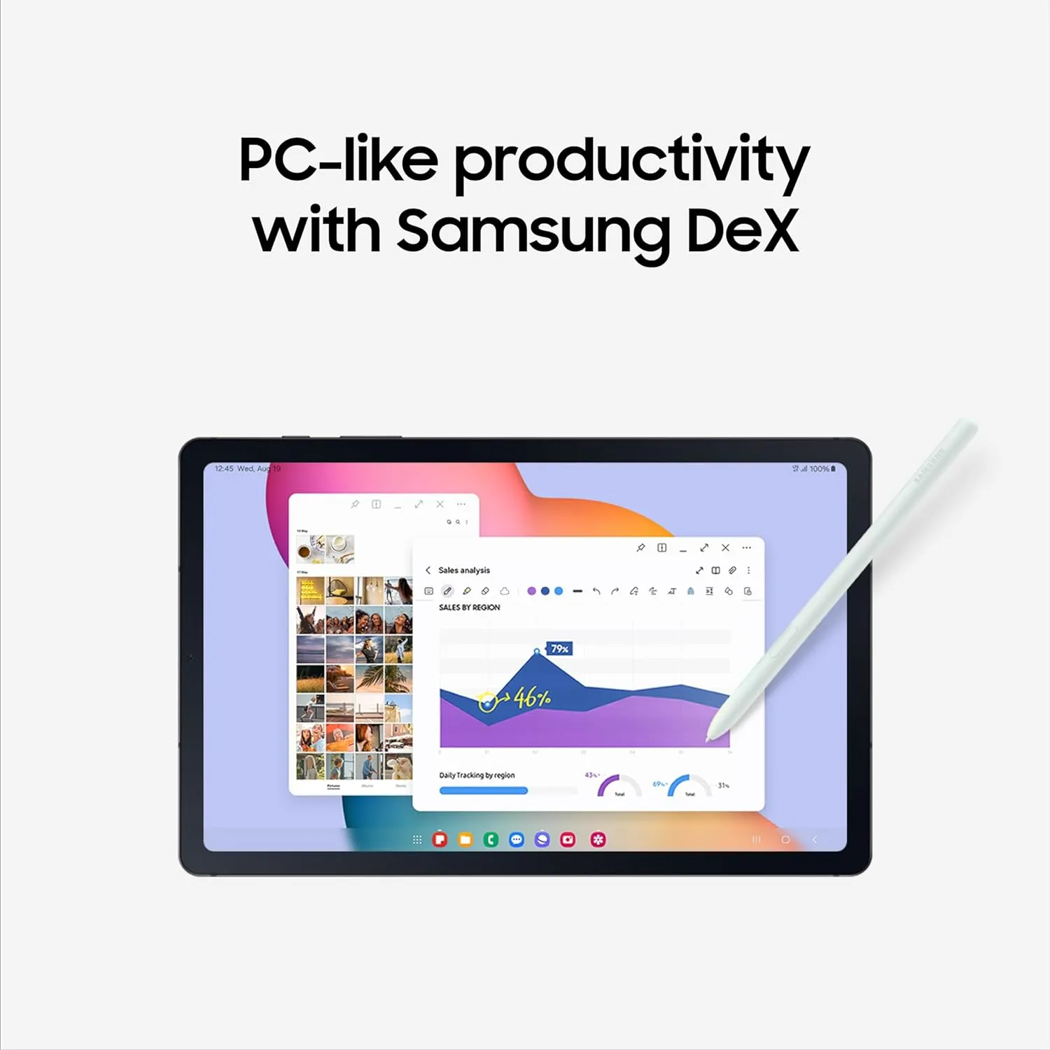 SAMSUNG Galaxy Tab S6 Lite (2024) 10.4' 128GB WiFi Android Tablet, S Pen Included, Gaming Ready, Long Battery Life, Slim Metal Design, Expandable Storage, US Version, Oxford Gray, Amazon Exclusive