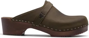 Sandgrens Handmade Swedish Wood Clogs for Men, Low Heel Mule | Malmö