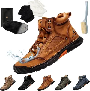Sawbehind Mens Boots, Comfortable Waterproof Sawbehind Leather Boots Mens, Handmade Saw Behind Shoes, Men & Women