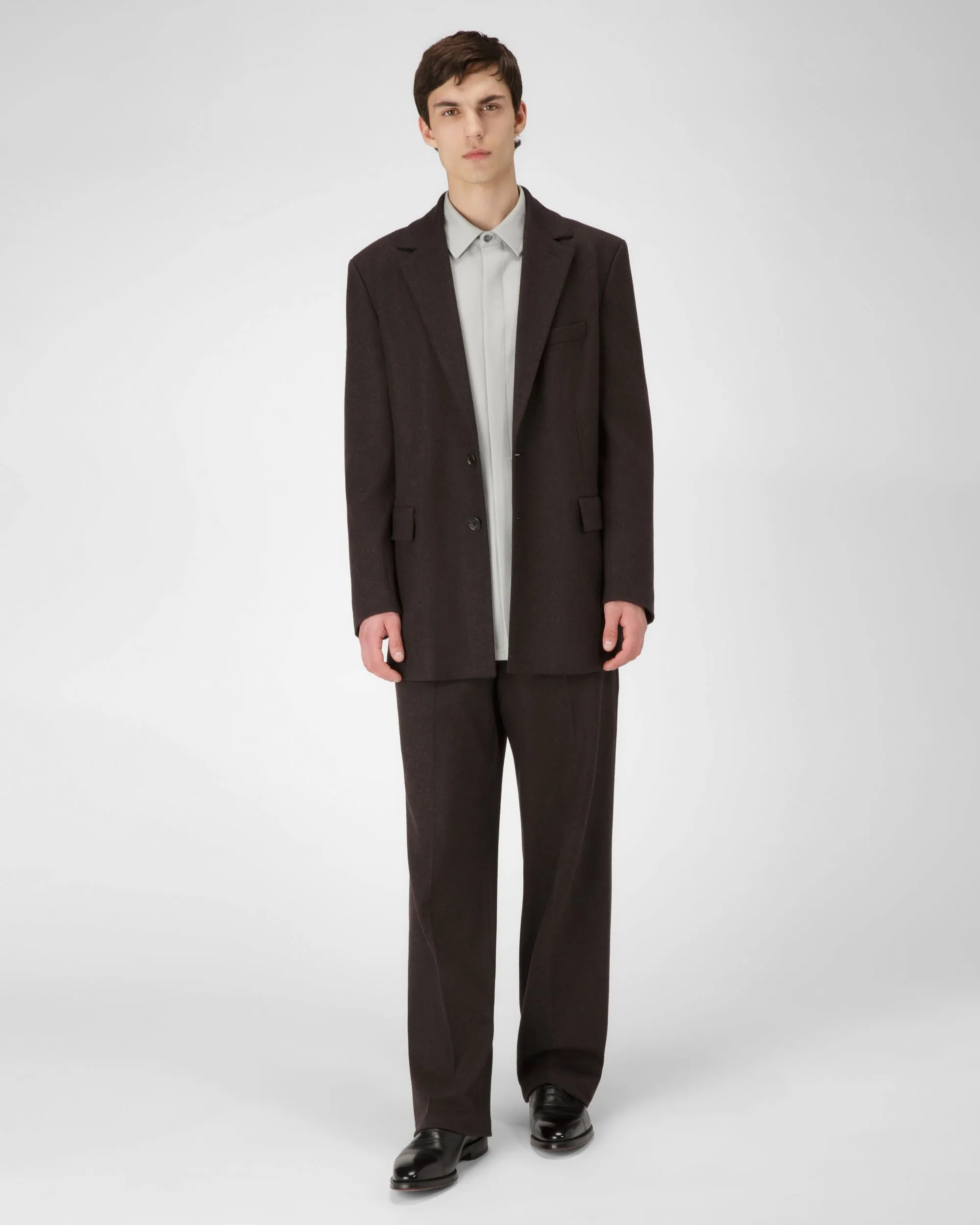 Scanio Leather Oxford Shoes In Black