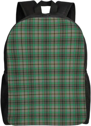 Scottish Clan Craig Tartan Plaid Minimalist Laptop Backpack – Waterproof Business Travel Bag, Breathable Design, Modern Work & Leisure